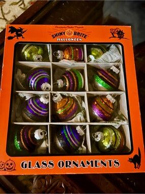 Christopher Radko Shiny Brite Halloween Glass Ornaments set of 12